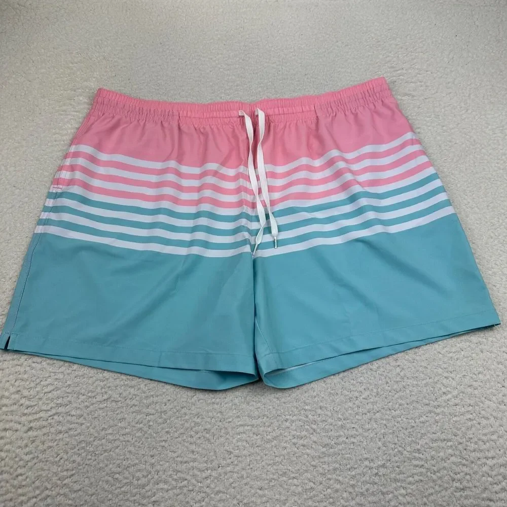Chubbies The On the Horizons Swim Trunks Shorts Men 2XL‎ Blue Pink Beach Summer